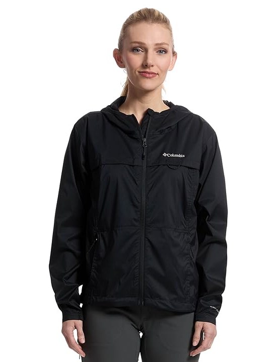Columbia Crested Canyontm Windbreaker Womens Coat Black