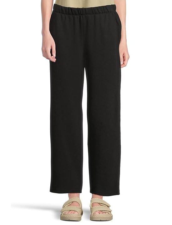 Eileen Fisher Straight Ankle Pants Womens Casual Pants Black